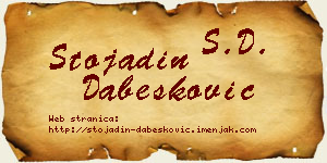 Stojadin Dabesković vizit kartica